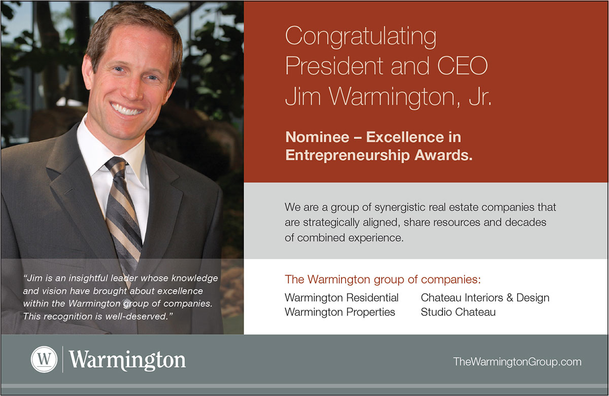 Jim Warmington Jr. Recognized for Entrepreneurial Excellence